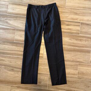 Perry Ellis Portfolio Black Pinstripe Pant 30 x 32